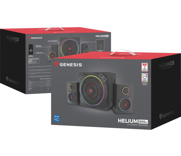 Genesis Głośniki Helium 800BT 60W 2.1 ARGB czarne - 1077306 - zdjęcie 8